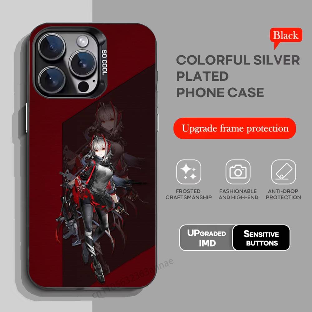 Arknights Game W phone Case for iPhone 17 11 12 Pro Max Plus Mini Air SE  16e 14 15 16 13 Soft Shell