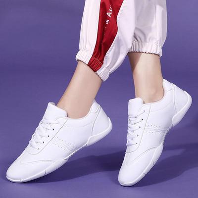 Women's Cheerleading Shoes Girls Breathable Dance Shoes Lightweight Cheer Shoes White Training Shoes Fitness Gymnastics Yoga