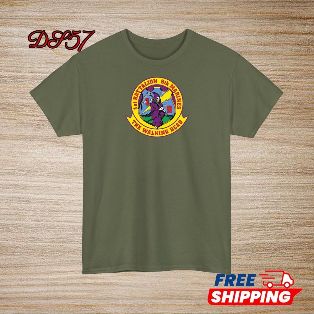1st Battalion 9th Marine Regiment USMC Logo T-Shirt S to 5XL Made In USA Unisex T-Shirt S