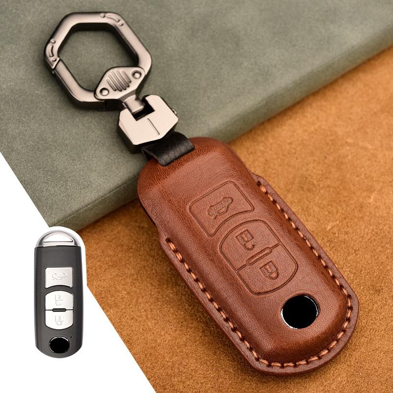 S Oryginalna skórzana osłona etui na kluczyk samochodowy Do Mazda 2 3 6 Atenza Axela Cx-5 Cx5 Cx 5 Cx-7 Cx-9     Smart Key