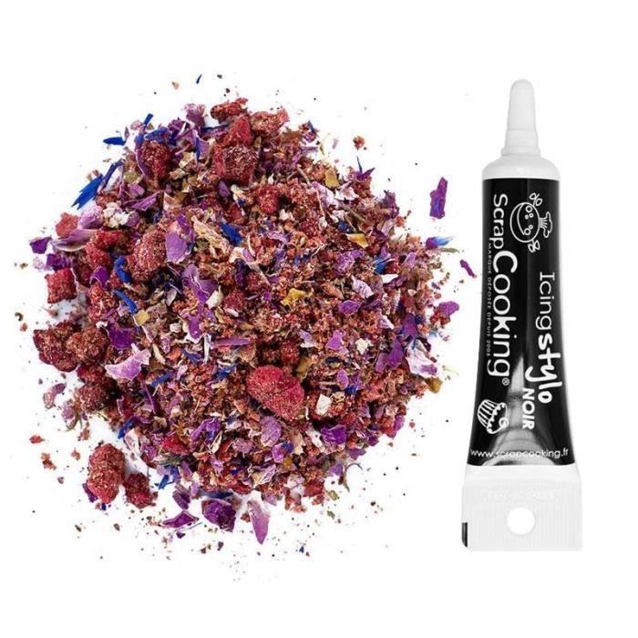 Chocolate Spice Flowers + Black Icing Pen