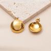 INS Fashion Stainless Steel Geometric Smooth Round Stud Earrings Simple Versatile Temperament High Sense Earrings