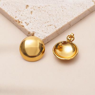 INS Fashion Stainless Steel Geometric Smooth Round Stud Earrings Simple Versatile Temperament High Sense Earrings
