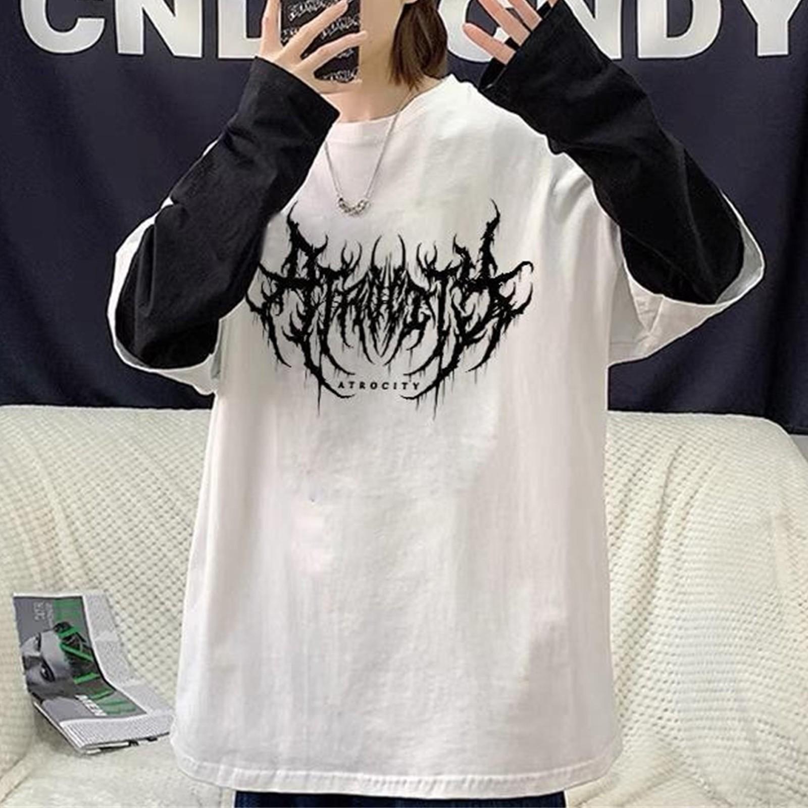 

Women s Spring And Summer Printed Loose Round Neck Long Sleeve T-Shirt XL білий