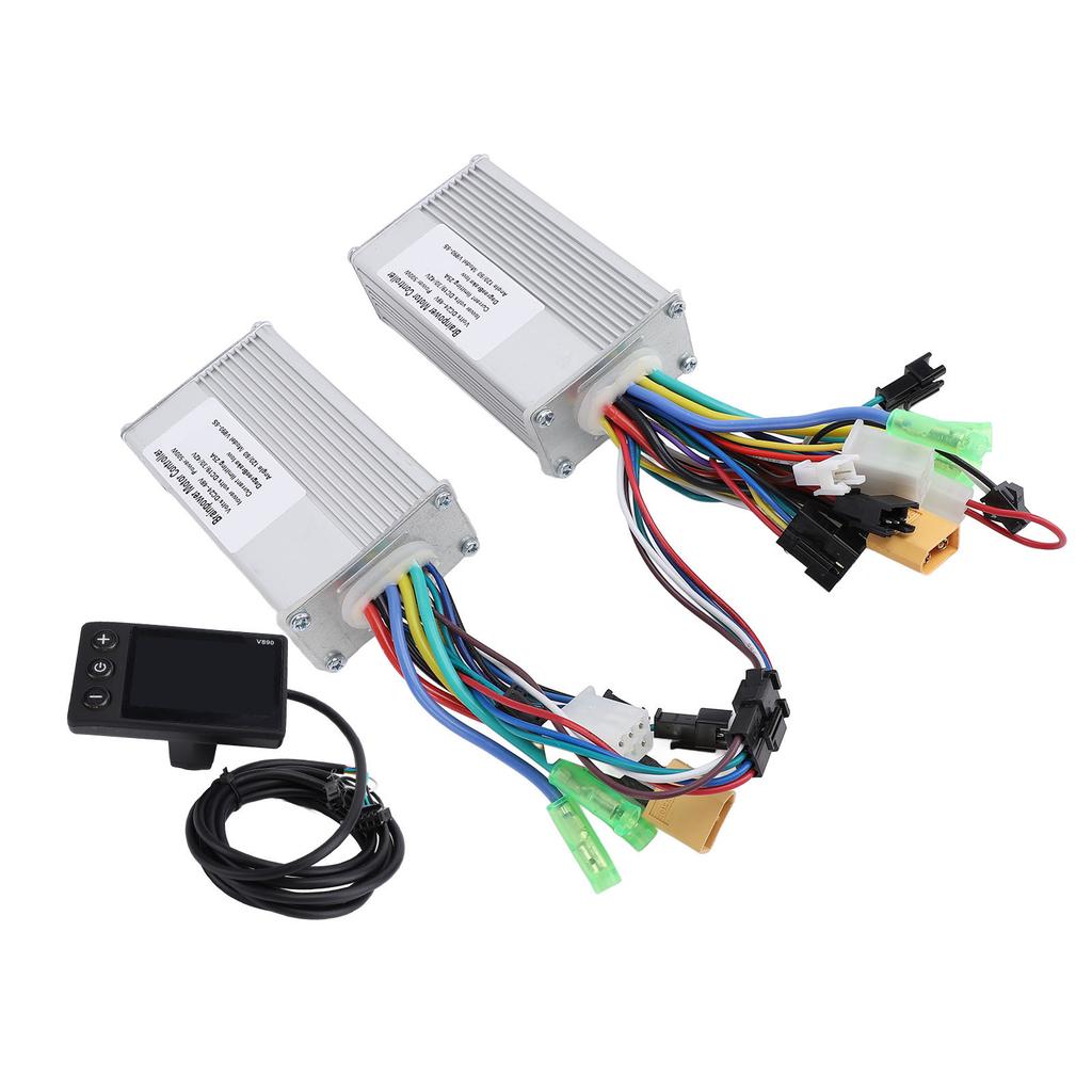 24 48V 500W 25A Li Battery LCD Instrument Dual Drive Controller Kit Water Proof Brushless Motor Controller Kit for