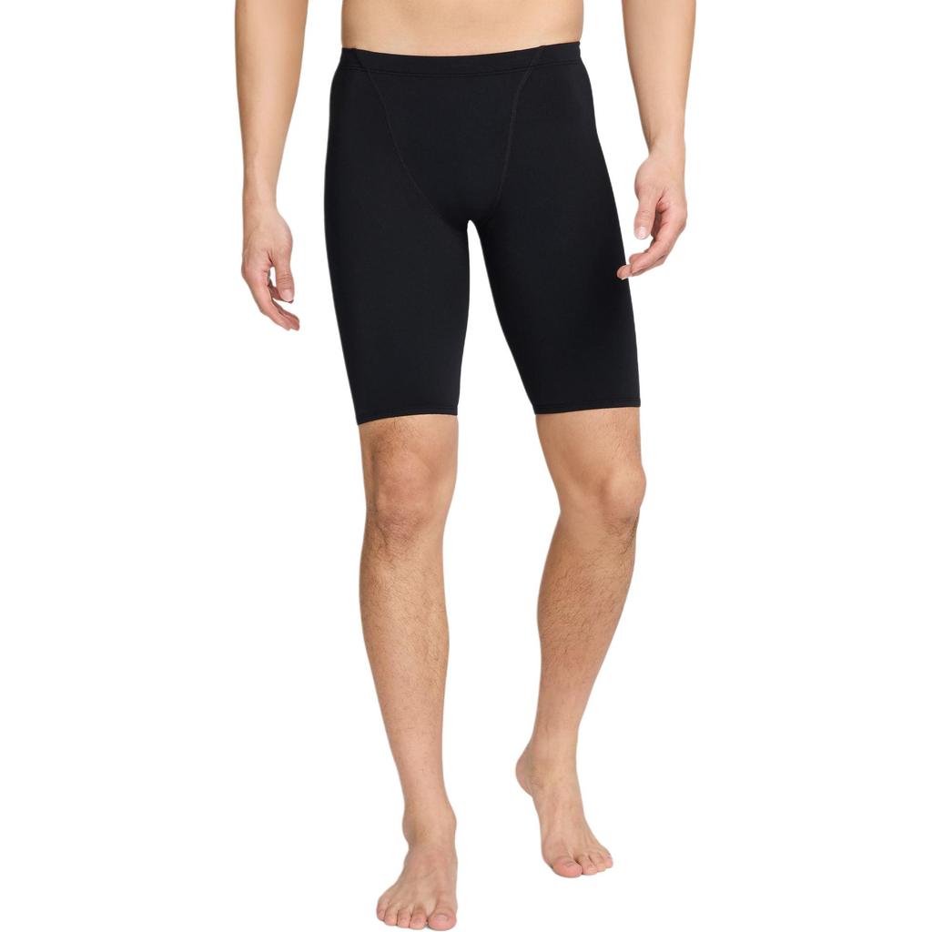 Nike Solid Color Casual Slim Fit Five-Point Swim Trunks Men swimwear Black Iron-Gray FZ6143-010