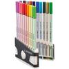 Feutres pinceau - stabilo - pen 68 brush arty - lot de 20 - pointe flexible - couleurs brillantes