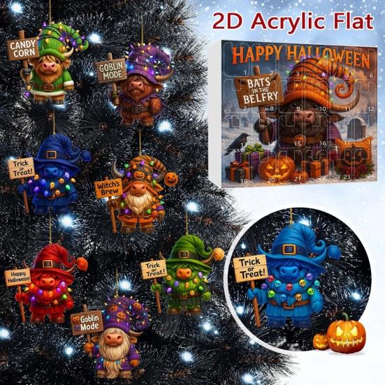 Advent Calendar 2025 Advent Calendar with 24 Acrylic Charms Pumpkin