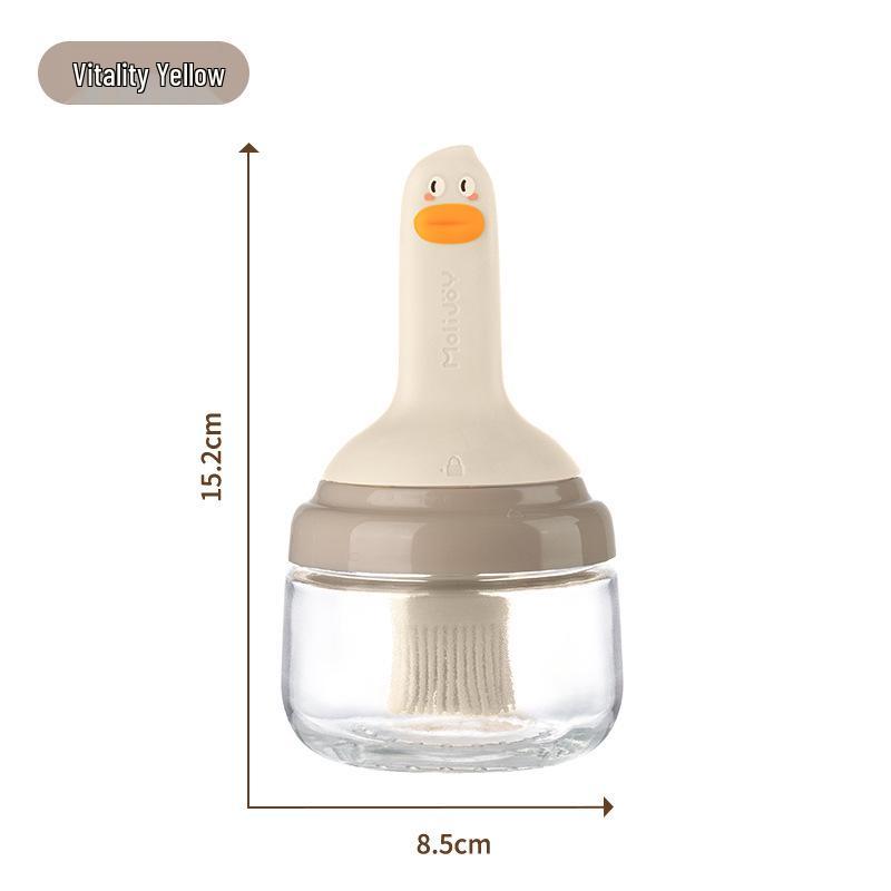 Silicone Barbecue Oil Brush with Integrated Bottle - Heat Resistant, Food Grade for Baking
