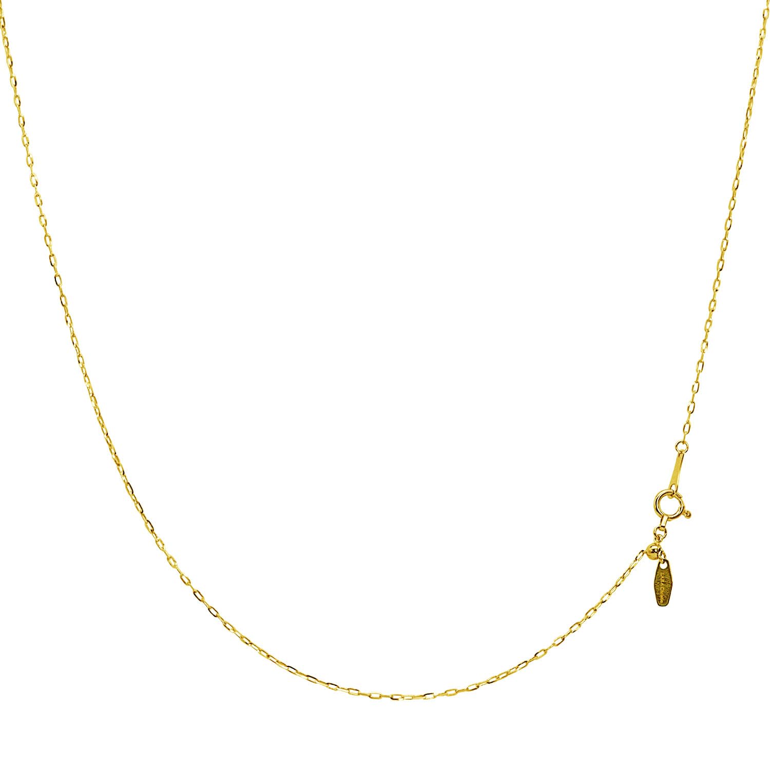 

Gold Chain Necklace 18K K18 Shine Cut Width Maximum 45cm Length Adjustable [Lara Christie] 1.0mm Approx. 1.2g lc97-0025 золотий