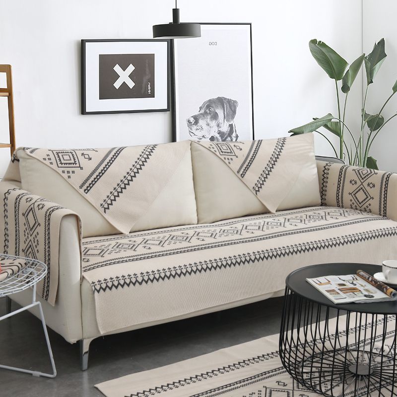 

Sofa Cushion All Year Round General Fabrics Nordic Simple Modern Non Slip Summer Cotton Linen Linen Sofa Cover Slipcover All Inclusive HDTotems-Edith 45*45 pillow case