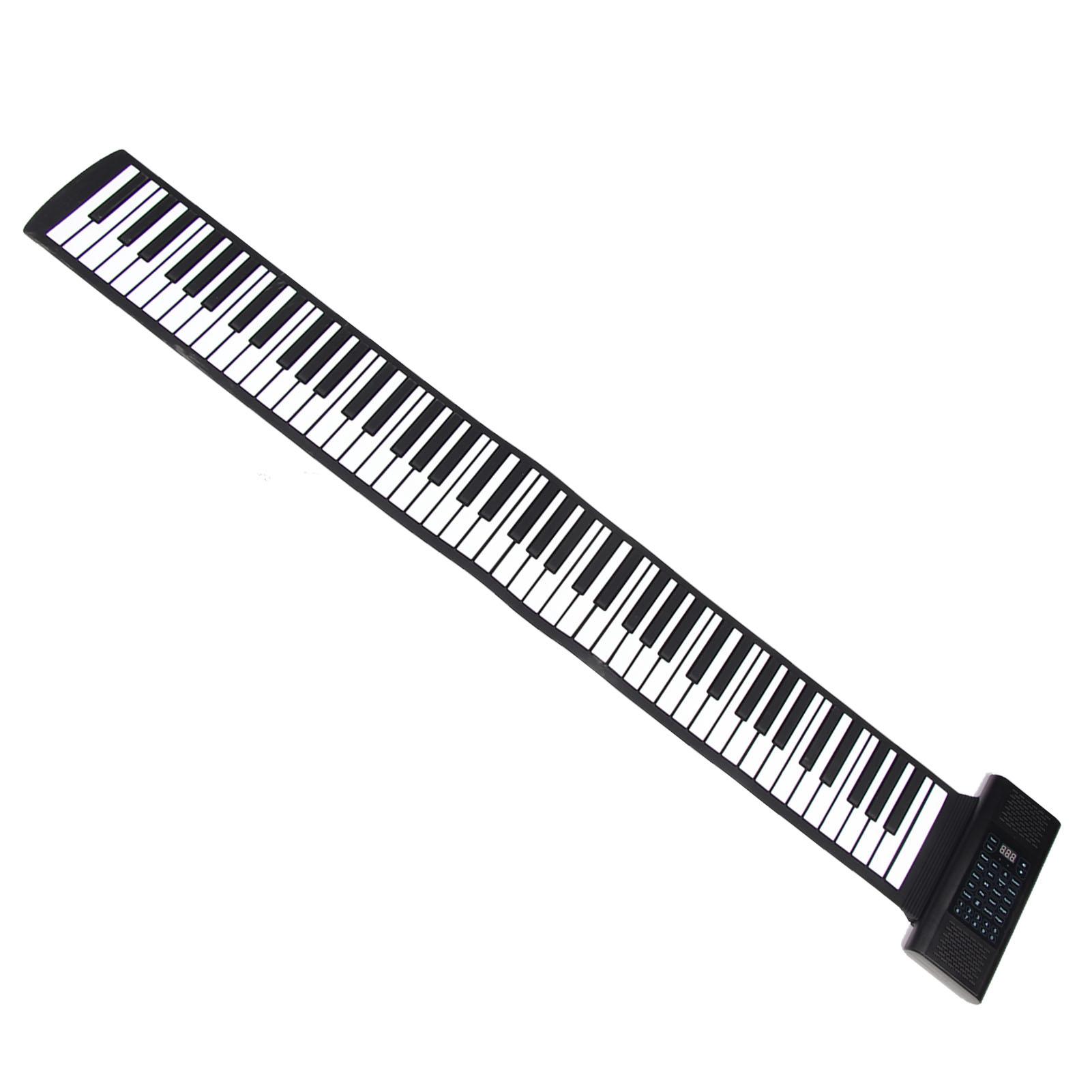 

Складное пианино 88 клавиш с двумя рожками Bluetooth MIDI-функциями, питание от батареек, складное, портативное, сворачиваемое EU Plug