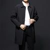 Men Casual Loose Turn Down Collar Business Trench Coat Outerwear