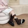 Autumn & Winter Cartoon Knit Leg Warmers: Cute Mid-Calf Ruffle Socks for Kids