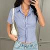 Womens Spring Tops Button Down Blouse Summer Shirts for Women Casual Collared Womens Summer Shirts Fashion Style