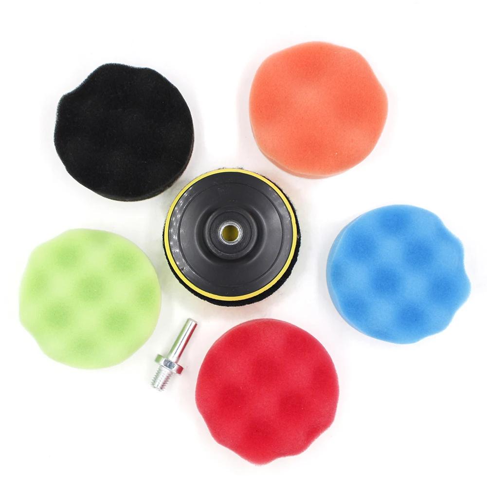 3/5/6/7 Inch Car Polishing Kit Polish Pad Car Polishing Disc Waxing Sponge Car Polisher Buffing  For Car Polisher Drill Adapter