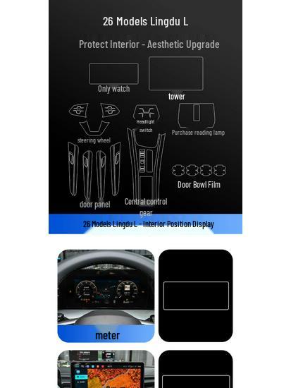 Volkswagen Lingdu L Interior Protective Film for 26 Models - Console and Navigation Screen Accessories