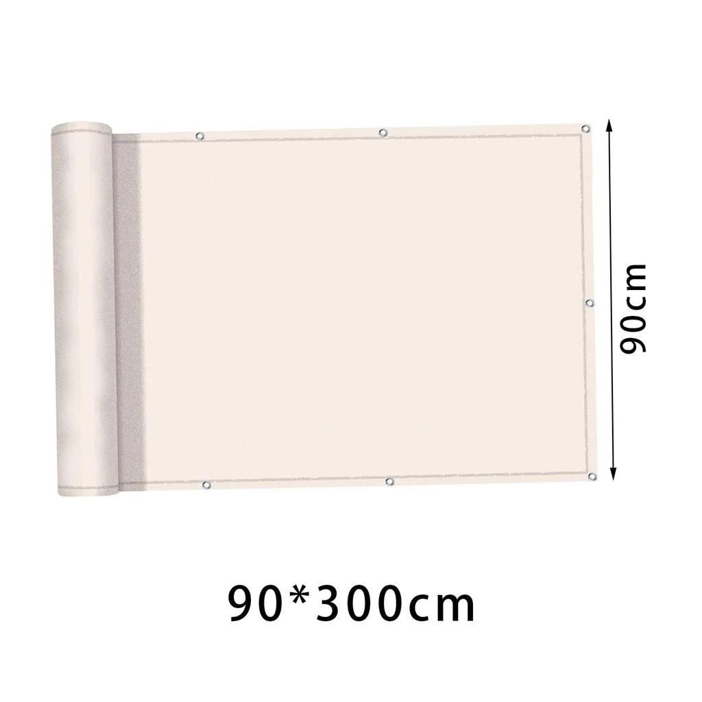Balcony Screen Privacy Fence Wind  HDPE  Weather for Deck Patio Backyard Outdoor Pool Porch Railing 118x35inch Beige White