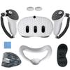 For Meta Quest 3 Silicone Protective Cover Set 7 In 1 Anti-Leakage Nose Pad Mask Case Replacement Vr Silicone Case Accessories
