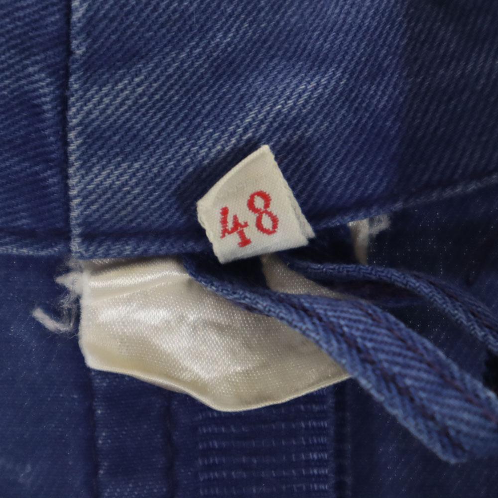 EURO WORK 70s vintage dungarees coat 48 blue Men's Used