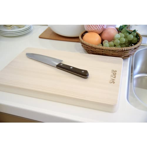 Umezawa Wooden Cutting Board, Anti-Mold and Antibacterial, 39 x 24 x 3cm Thick, Made in Japan, 571038