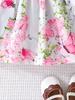 Infant Toddler Girl Floral Butterfly Dress, Ruffle Sleeve Bow Accent Dress, Casual Summer Outfit 6-36M
