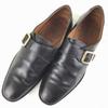 Vintage HARRY WILSON Monk Strap Business Shoes Black size 10.5 28.5 Leather Mckay Construction(USED)