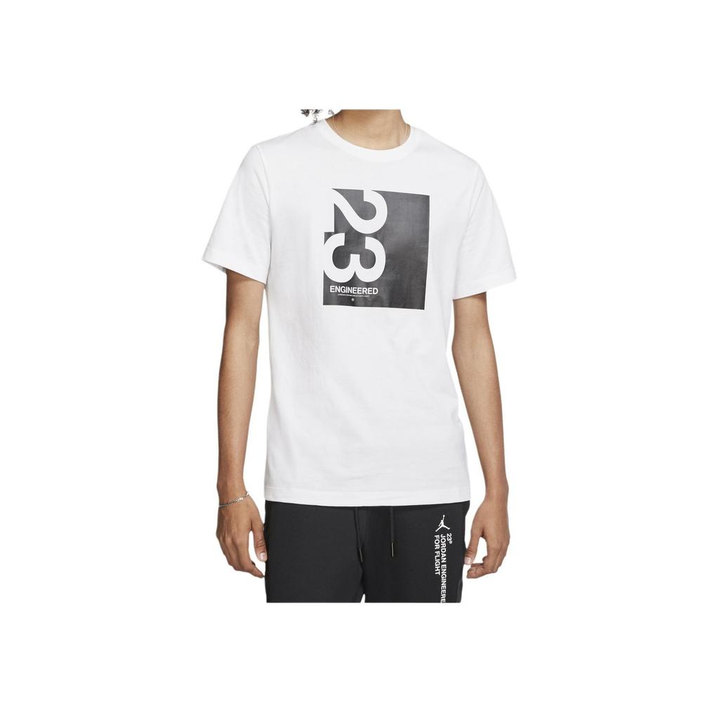 Air Jordan 23 Engineered Sport Round Neck Short Sleeve T-Shirt Men Tops White AT8818-100