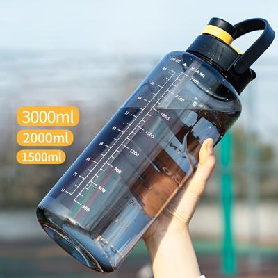 1pc, 1.5L/2L/3L Plastic Water Bottles, Sports Water Cups, Portable Drinking Cups, Summer Drinkware, for Outdoor Camping, Hiking, Fitness