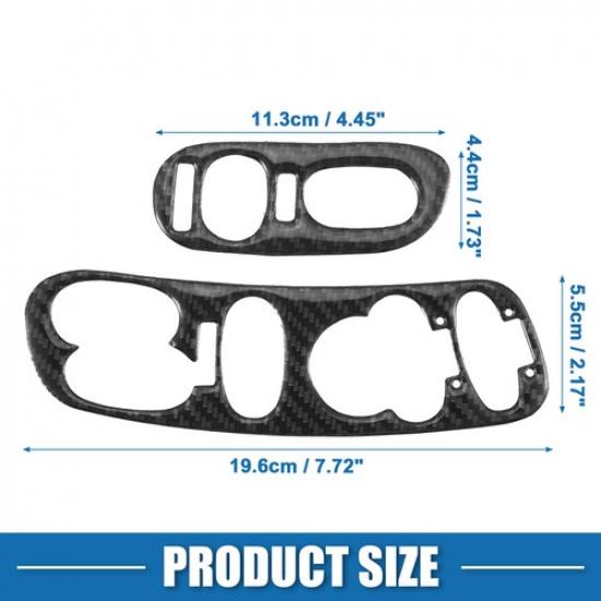 Set of 2 Auto Window Lift Switch Cover for Chevy Corvette C5 1998-2004 Black