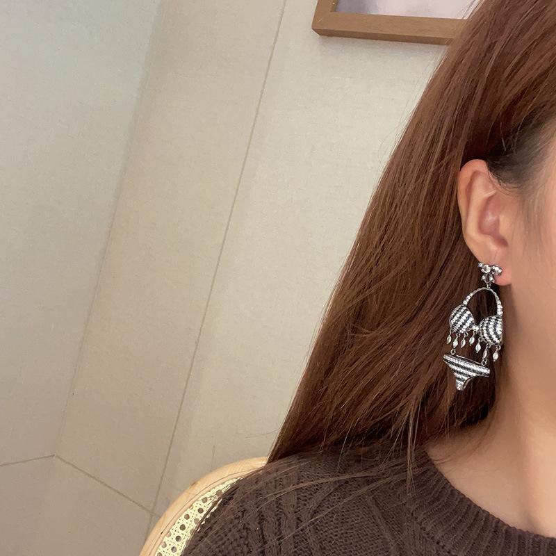 Bikini Panties Creative Butterfly Earrings Slightly Inlaid Zircon Personalized Popular Jewelry