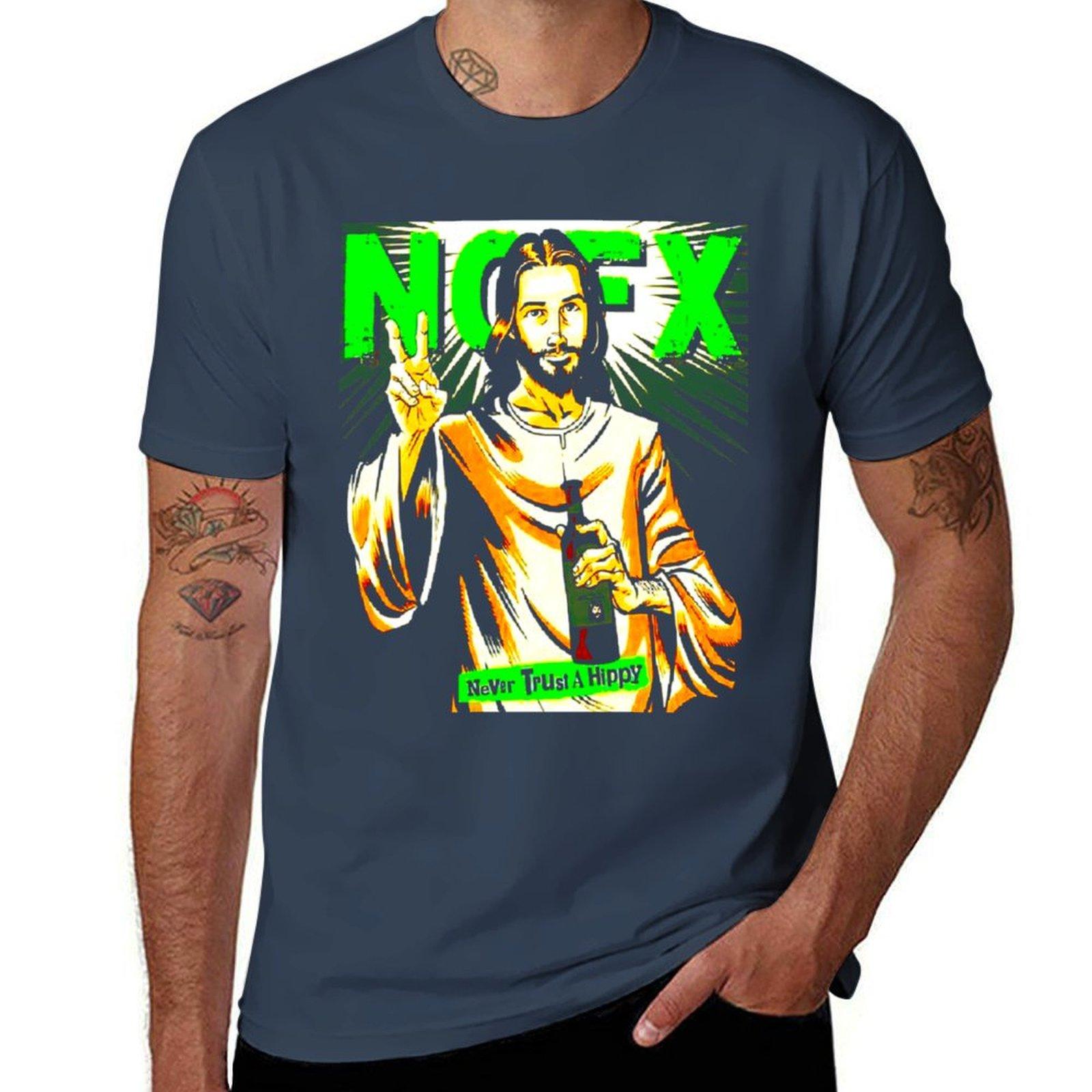 nofx GT nofx Футболка футболка мужская 100% хлопок бренд класса люкс упаковка хлопковых футболок футболка мужская однотонная Футболка S