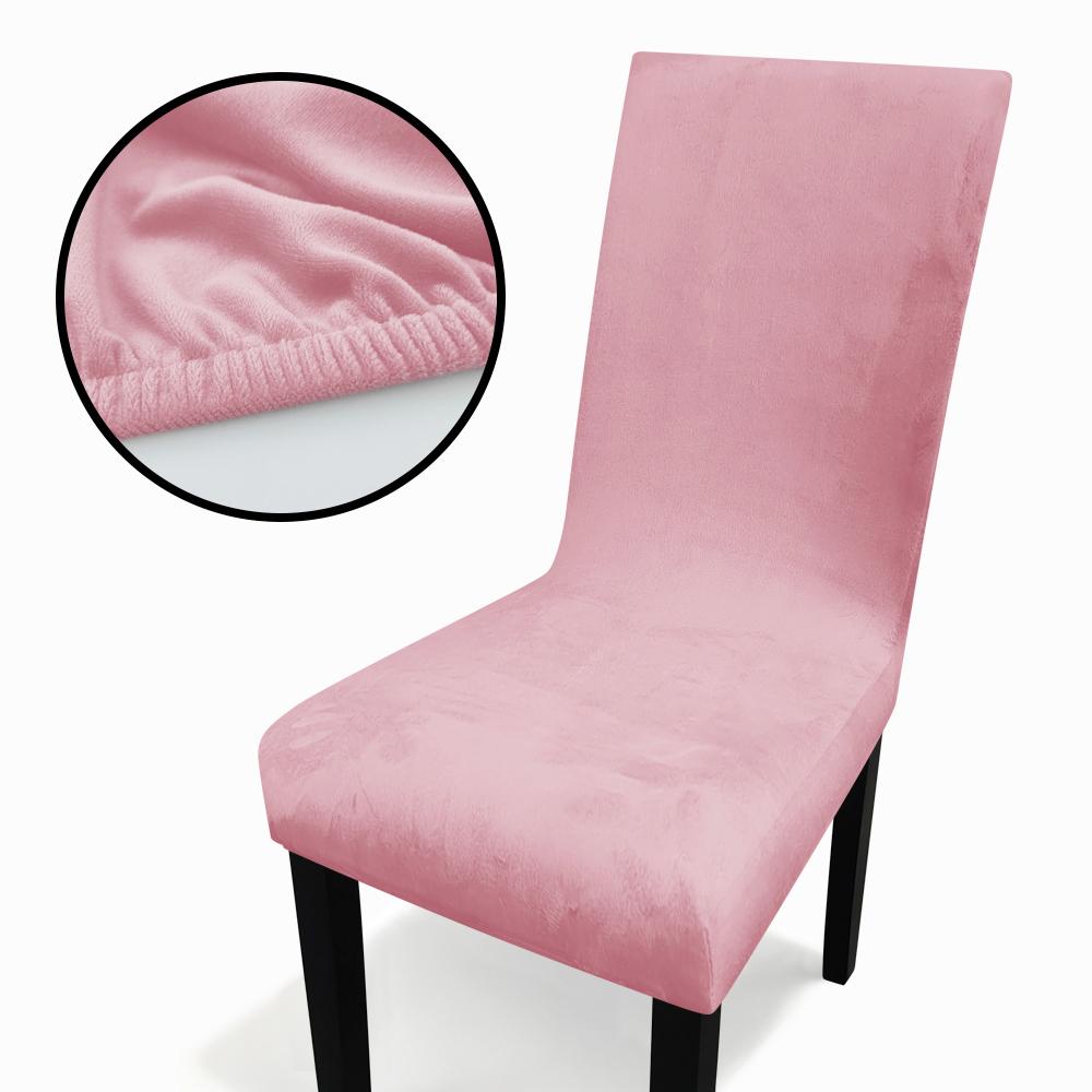 Velvet Home Dining Seat Protector Premium Velvet Chair Cover Thickened Solid Color Stretchable Full Coverage Chair Covers 2026