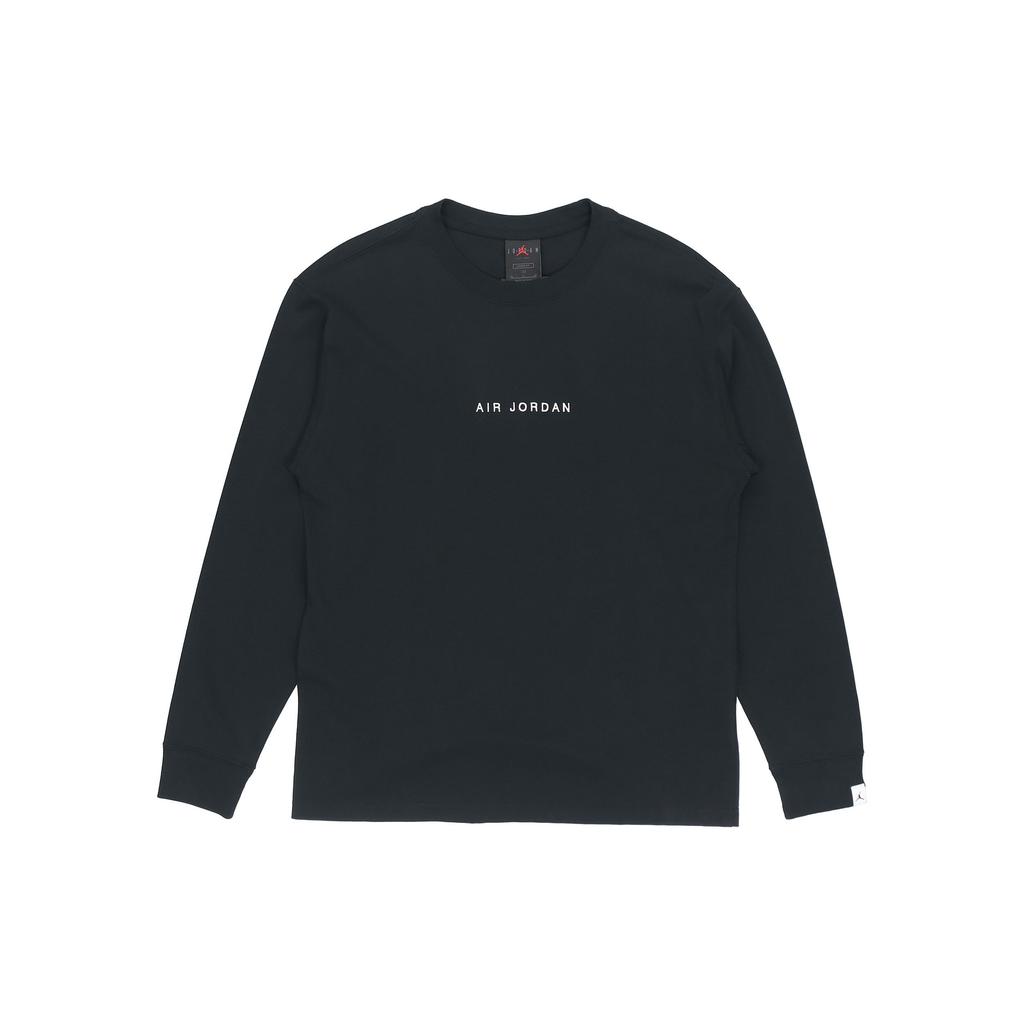 Air Jordan Logo Back Crew Neck Long Sleeve T-Shirt Men Tops Black DO2319-010
