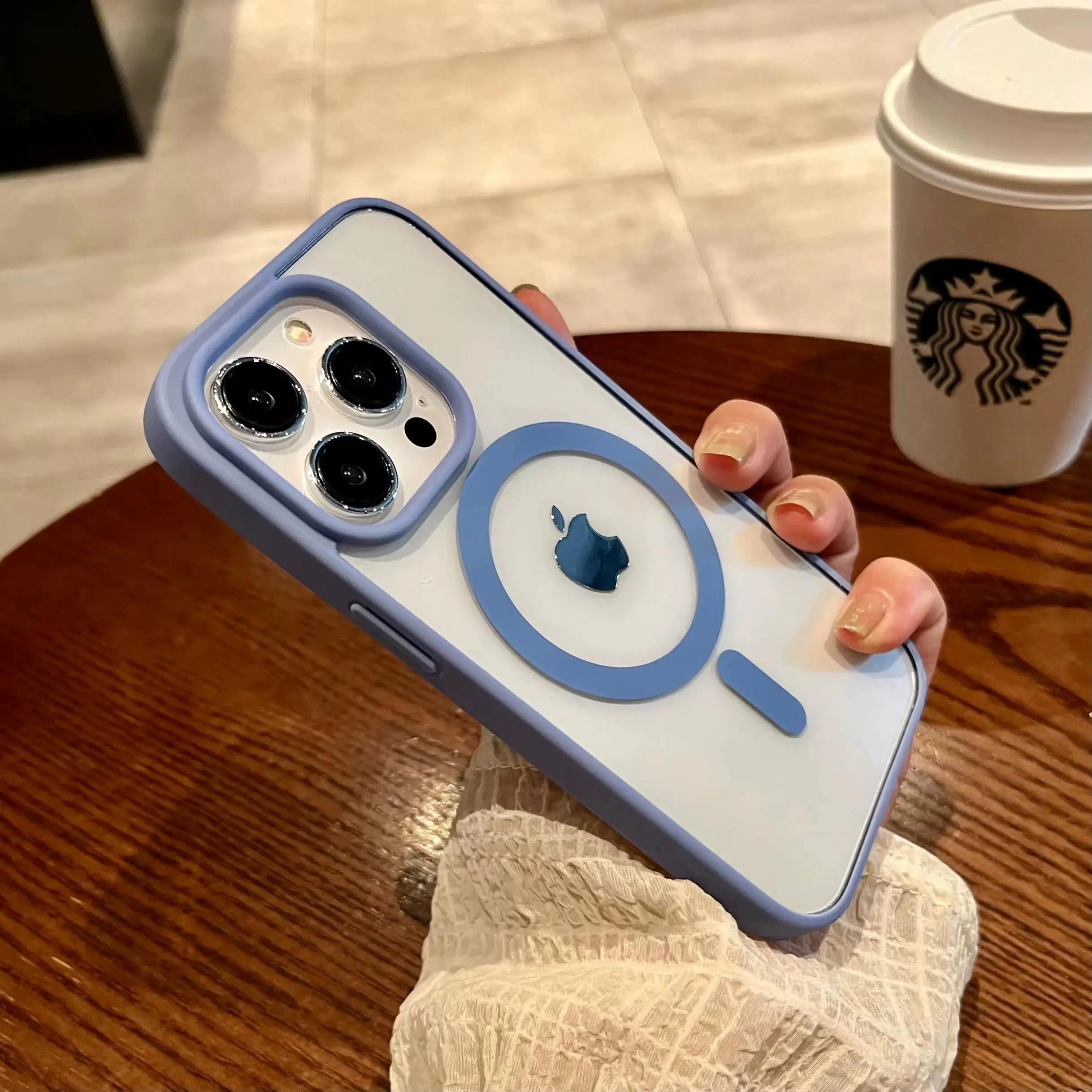 

Luxury Shockproof Magsafe Phone Case for iPhone 17 16 15 14 Plus 13 12 Mini 11 Pro X XR XS Max Clear Magnetic Bumper Cover For iPhone 16Pro Max