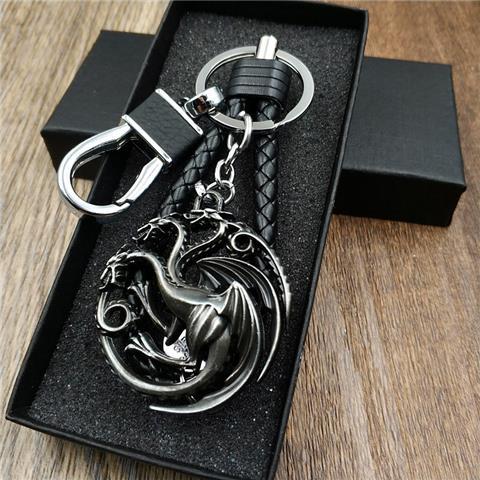 New Game Of Thrones Keychains Stark Wolf Head Dragon Badge Keychain Keyring Llaveros Of Movie Gifts For Friends