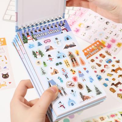 1 Carte Colecție Autocolante Temă Animal Drăguț 32 Foi Pentru Scrapbooking Decorațiune DIY Material Colaj Husă Telefon Ramă