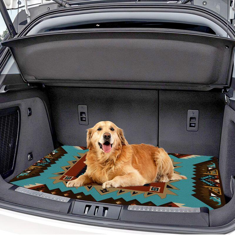 1Pcs Tribal Pattern Car Trunk Mat with Anti Slip Cargo Liner Waterproof Rear Storage Protector Floor Mat for SUV Sedan Vehicle I
