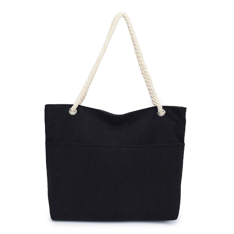 Bag Large Capacity Women's Korean Version One-shoulder Fashion Casual Retro Art Corduroy Women's Bag Simple Women's Bag Tote Bag