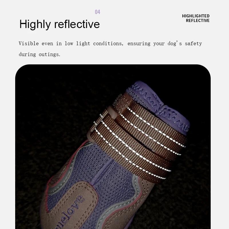 Truelove Dog Shoes TPR Sole Protectable Soft Outsole Dog Boots All Breed 4Pcs