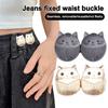 New Cartoon Cat Jeans Buttons Fixed Waist Tightening Tool Waist Buckle Adjustable Pants Pins Scarf Fastening