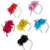 Sophisticated Feathered Headband Flower Headpieces Hair Decoration Headwear Suitable for Halloween Costume Event