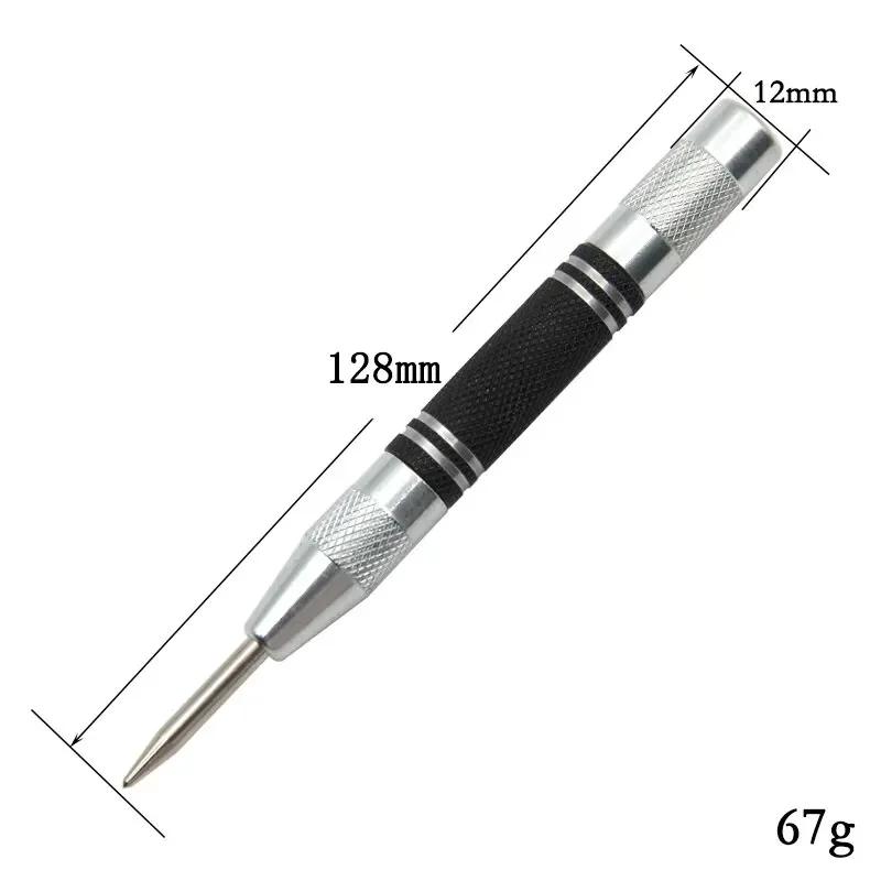 

Auto Center Puncher Hand Tool Hole Marker Wood Metal Steel Spring Load Kerner Drill Locator Heavy Duty Punch Carpentry Automatic