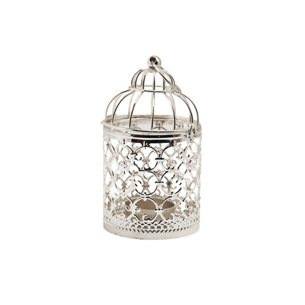 Birdcage Shape Bird Cage Candle Holder Iron Art Decorative Bird Lantern Tealight Exquisite Metal Candlestick Home Decor