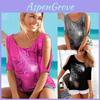 T-shirt/Blusa Estiva Boho da Donna con Spalle Scoperte, Piume, Stampa alla Moda e Maniche Corte