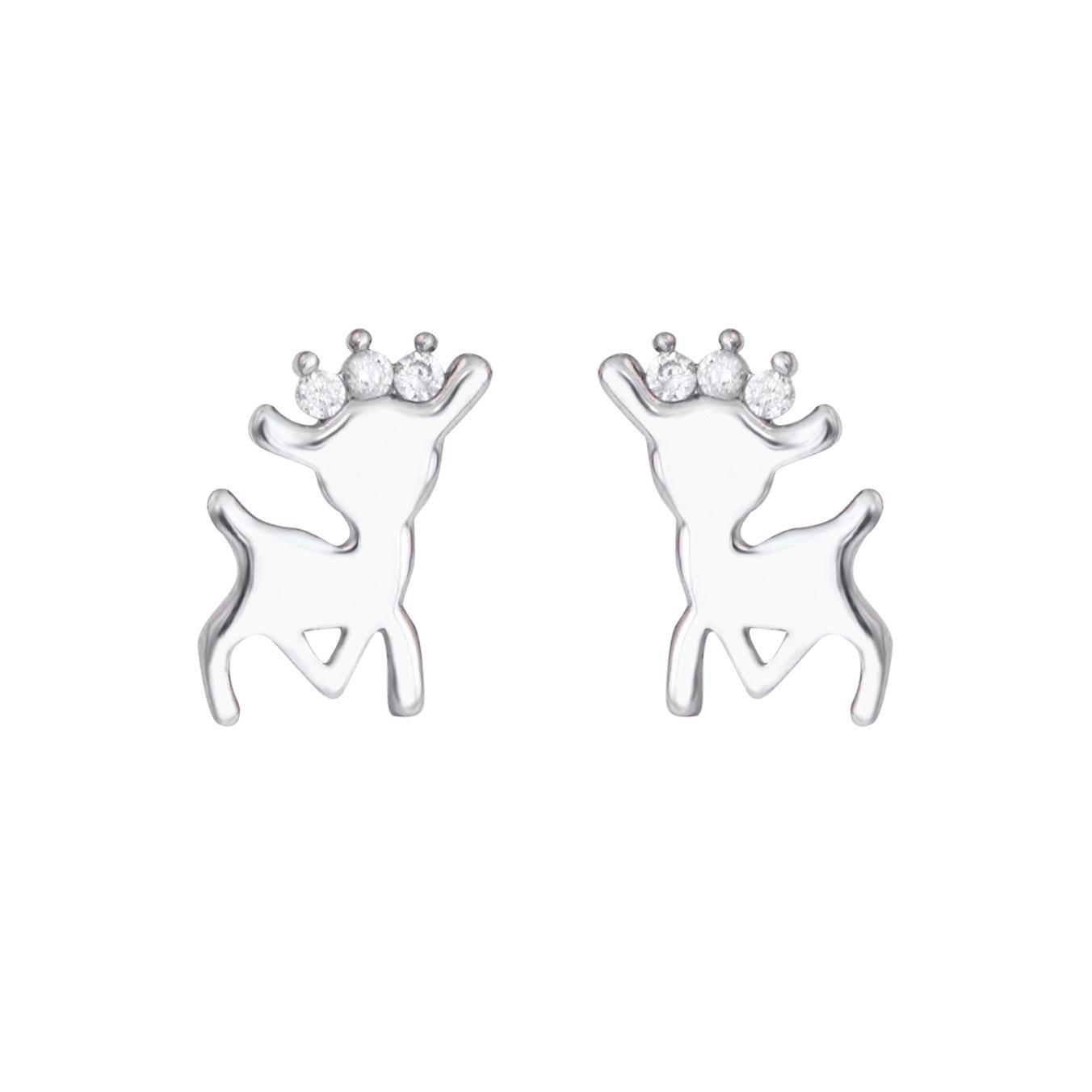 

Серьги-олени с бриллиантами Runxin: Милые корейские серьги с цирконием для женщин, рождественские украшения в стиле Мори.