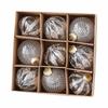 9pcs Christmas Balls Ornament for Christmas Tree Shatterproof Bauble Decor Hanging Ball Holiday Wedding Party Decoration