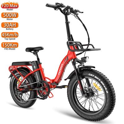 Fafrees F20 Max Elektrofahrrad, 500W Motor, faltbar, 48V 30AH, 20"x4.0" Reifen, E-Bike für Erwachsene, Höchstgeschwindigkeit 45 km/h, LCD-Display