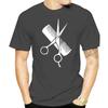 RAEEK Hip-Hop Simple Splicing Tee Tops Shirt Short Sleeve Men Gift Hairdresser Stylist Scissors Comb O-Neck T Shirts
