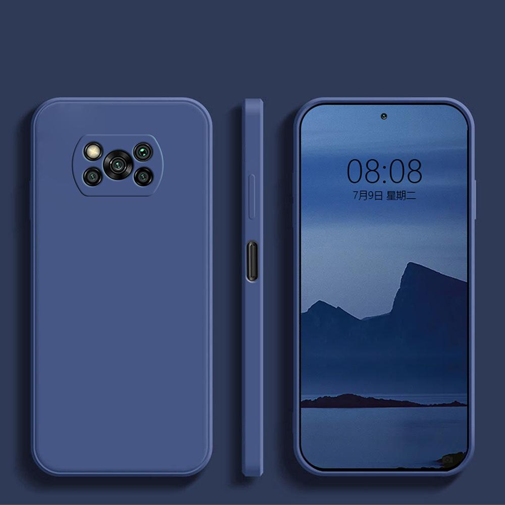

Чехол Poco X3 Pro Pocox3 квадратный жидкий силиконовый мягкий защитный чехол для камеры для Xiaomi Poco X3 X 3 Pro Pocox3 Pro Poco F3 PocoF3 For Poco x3 Pro синий